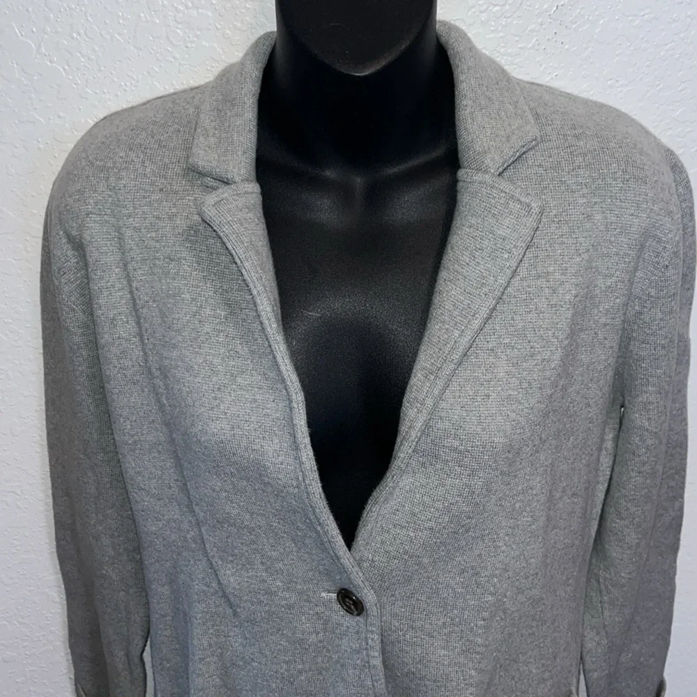 J. Crew Mercantile heather gray knit blazer NWOT size M
